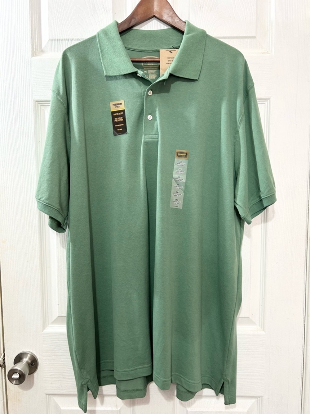 The Foundry Supply Co. Men's Premium Polo Quick Dri Sage Green Size 3XL NWT